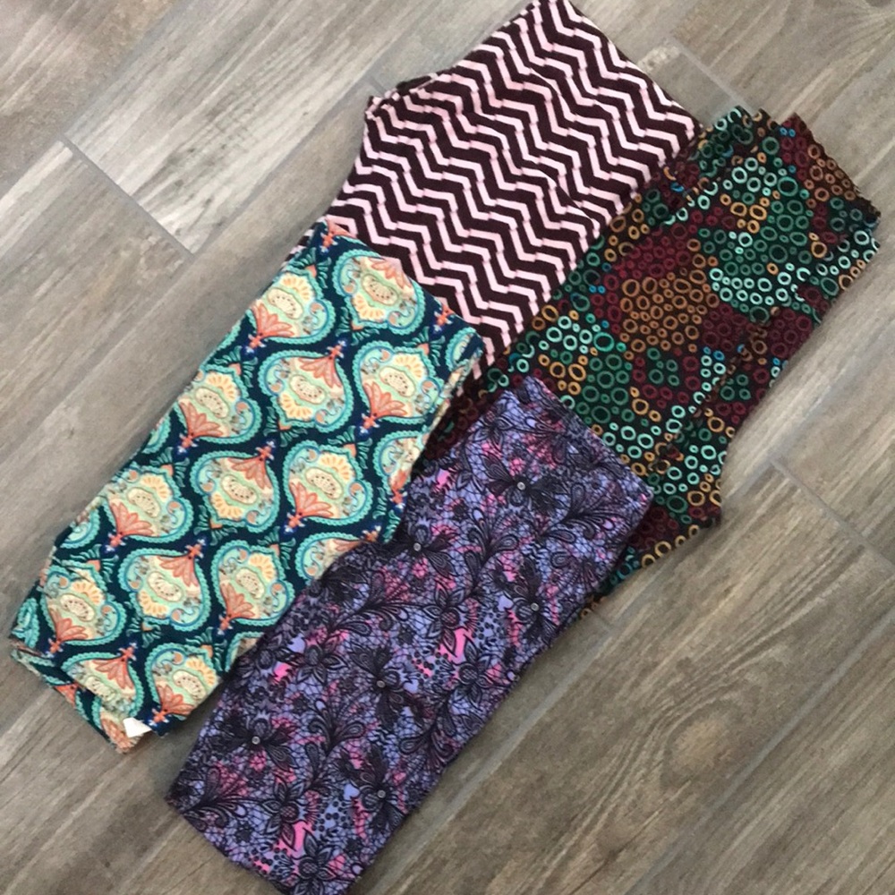 4x Excellent Condition One Size LuLaRoe Leggings